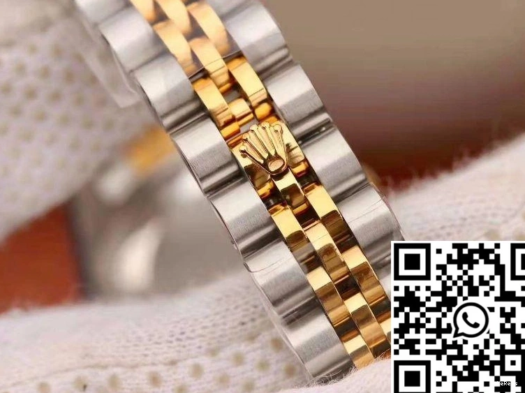 18K Dial Gold 28MM Datejust Silver Lady Rolex Yellow 1123